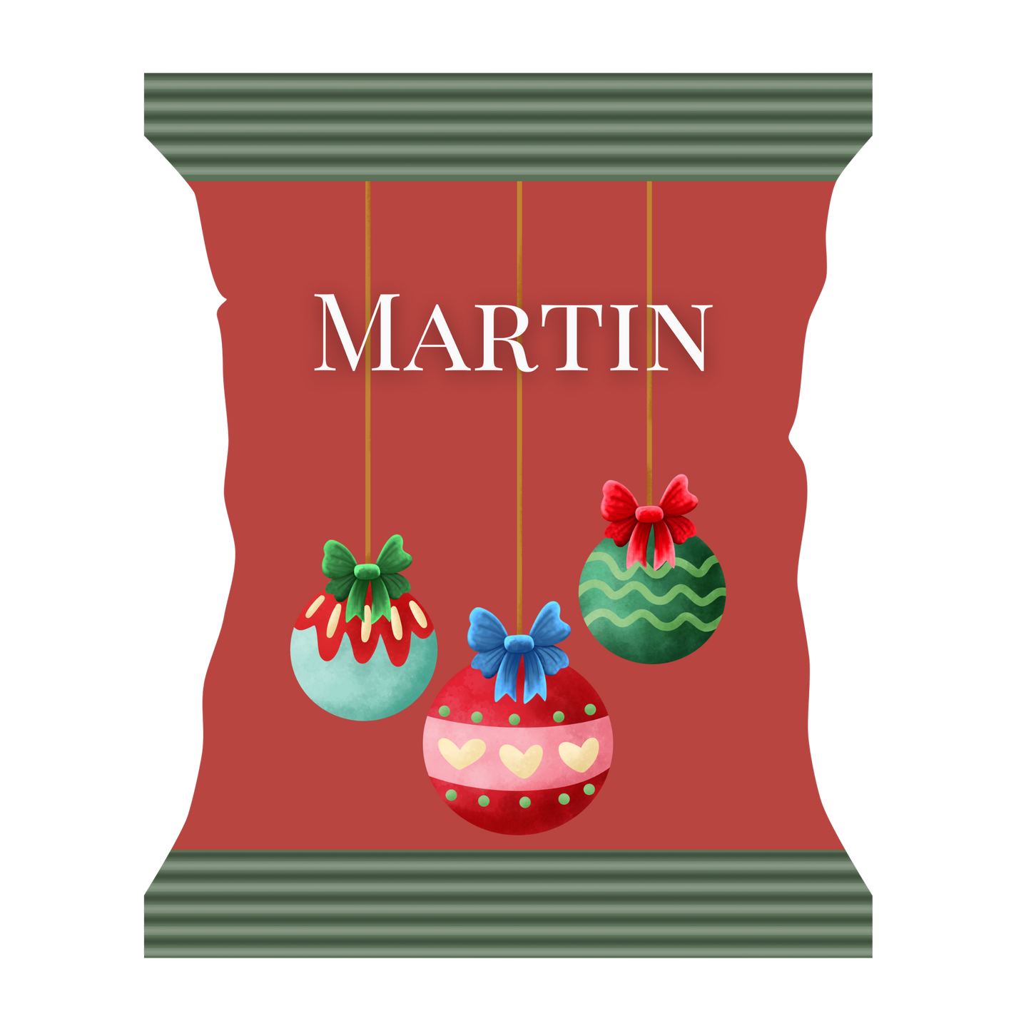 Snackpose med 3 julekugler