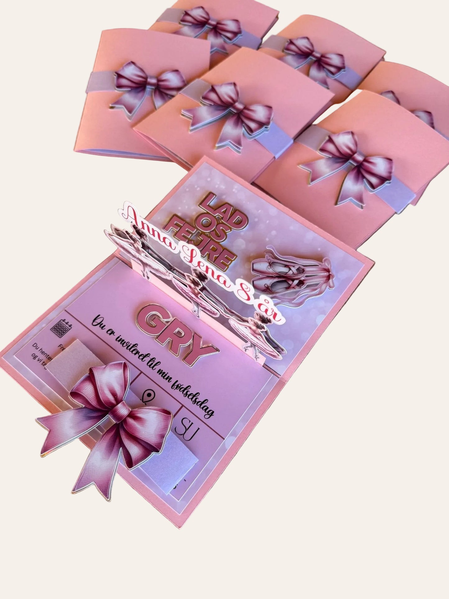 3D pop up invitation - buvino - unik festpynt