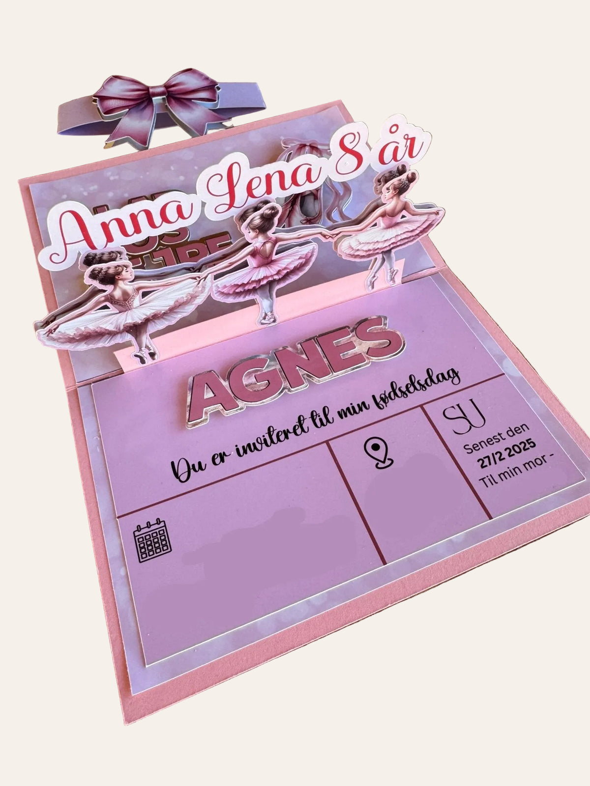 3D pop up invitation - buvino - unik festpynt
