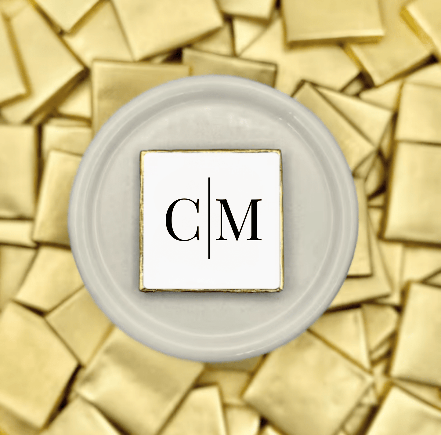 Personlig firkantet chokolade med dit design - buvino - unik festpynt
