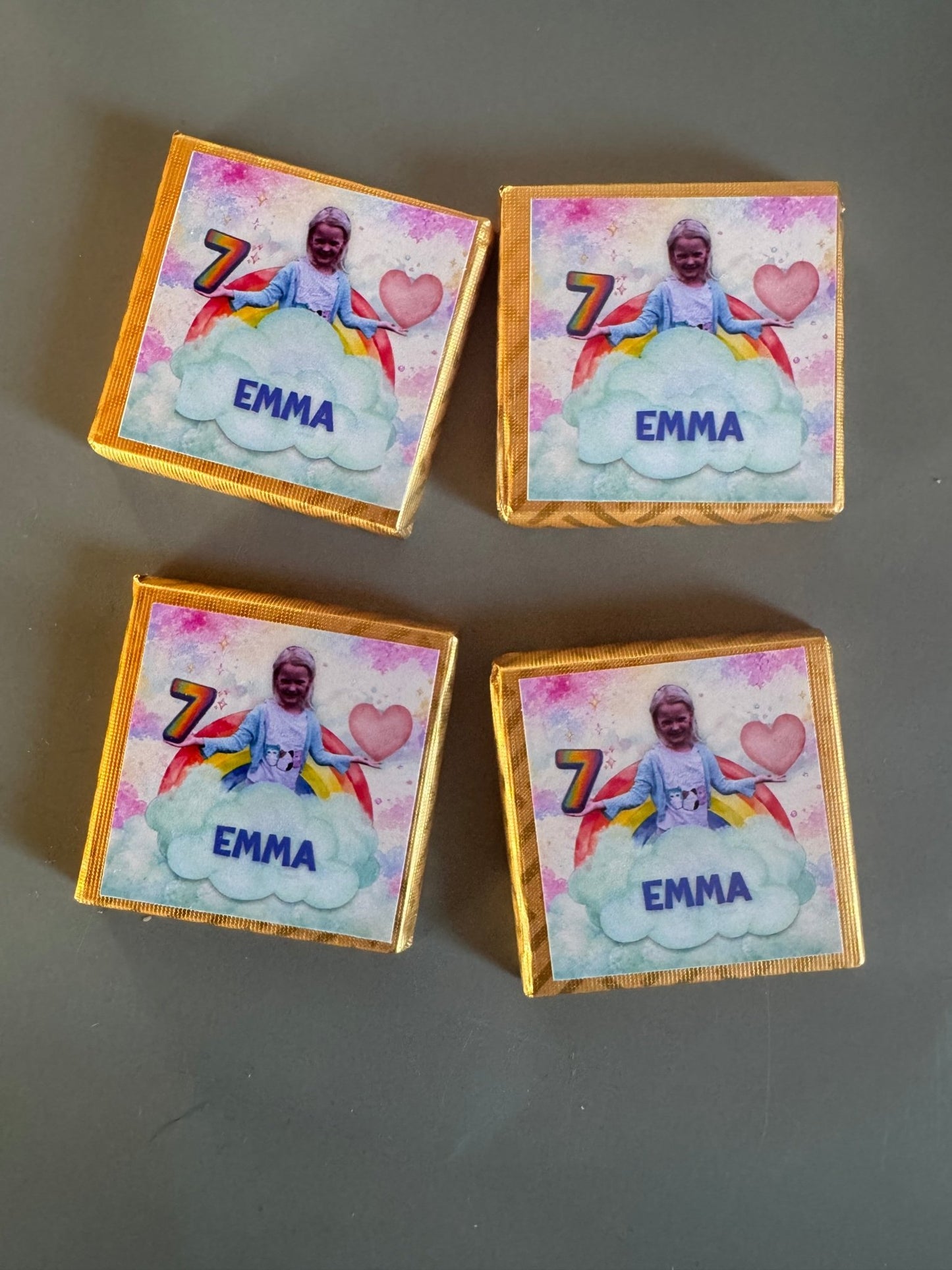Personlig firkantet chokolade med dit design - buvino - unik festpynt