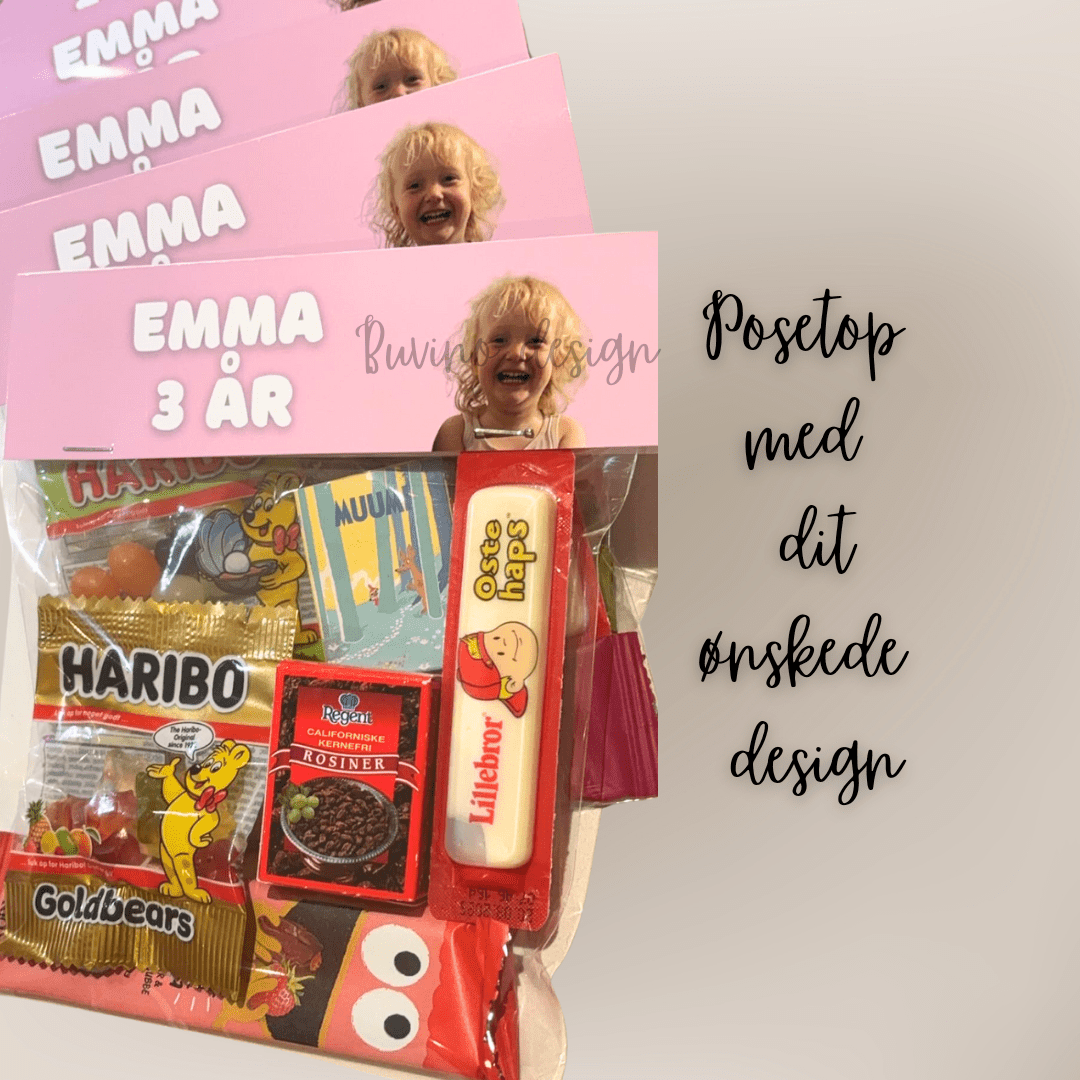 Pose med TOP UP med dit design - buvino - unik festpynt