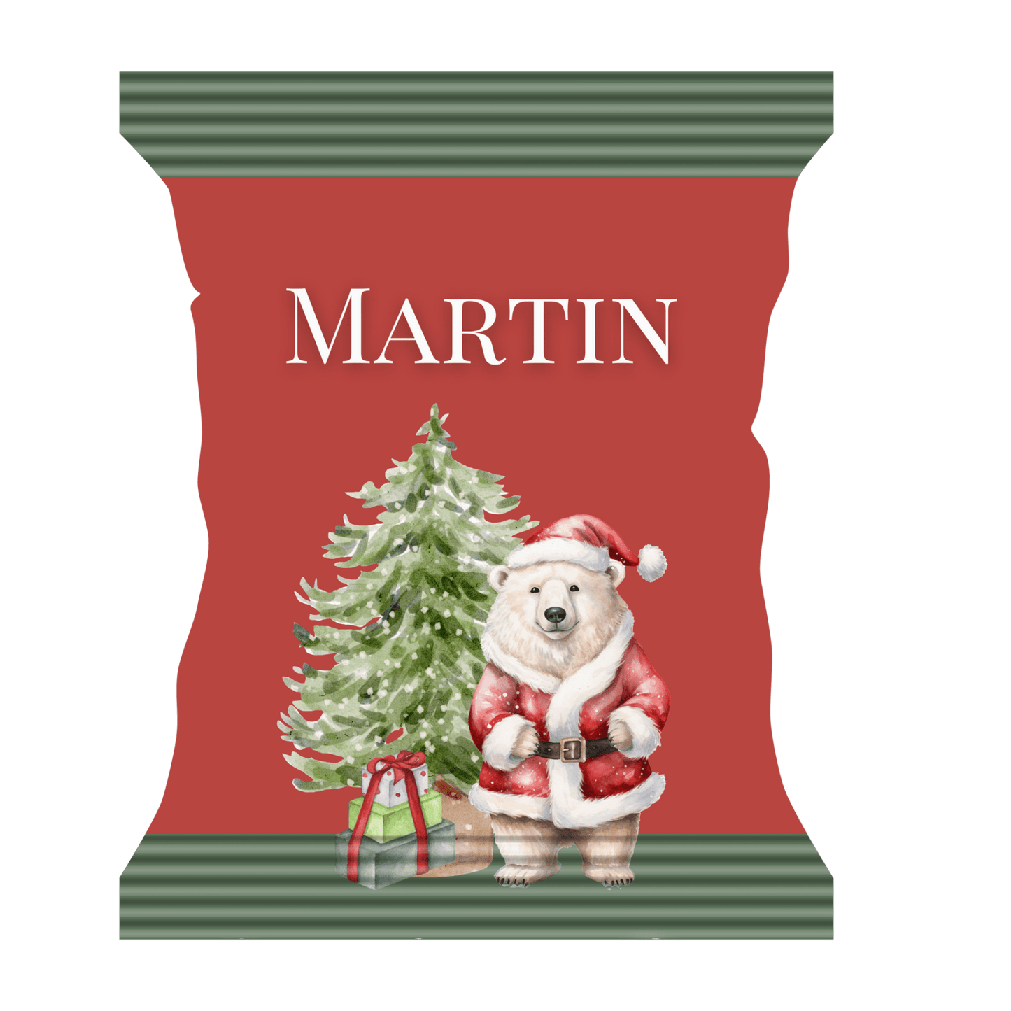 Snackpose med jule isbjørn - buvino - unik festpynt