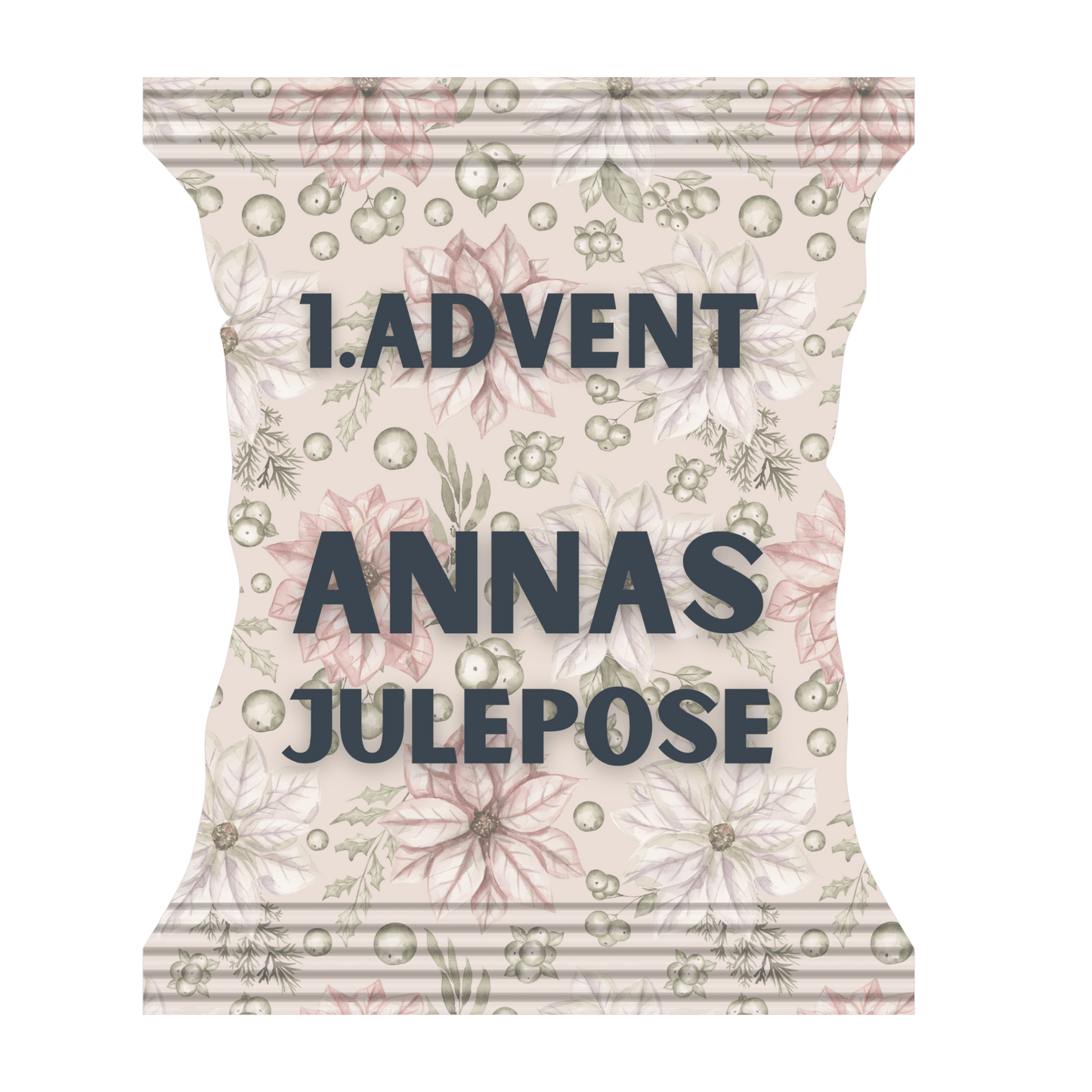 Snackpose med julerose - buvino - unik festpynt