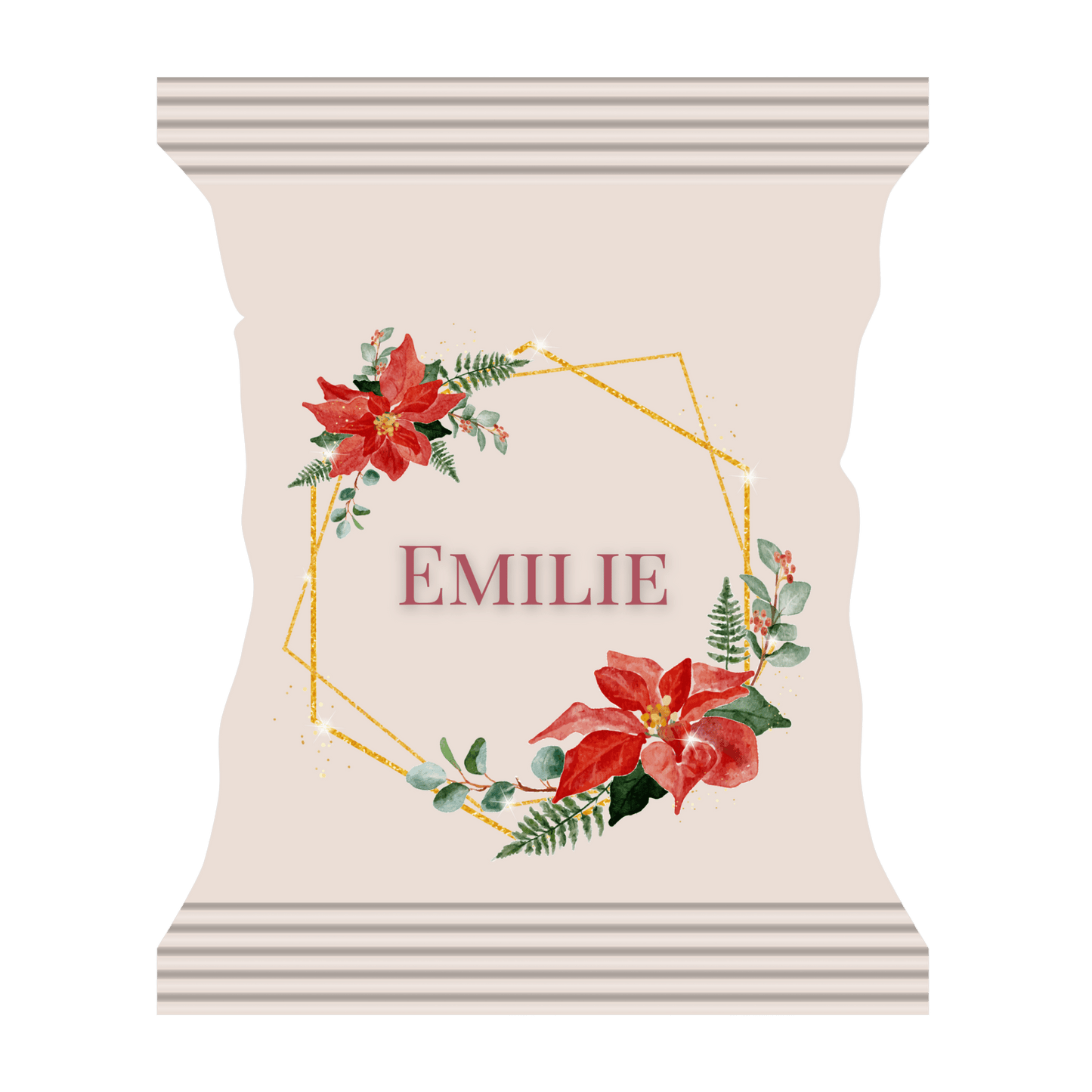 Snackpose med julerose ramme - buvino - unik festpynt