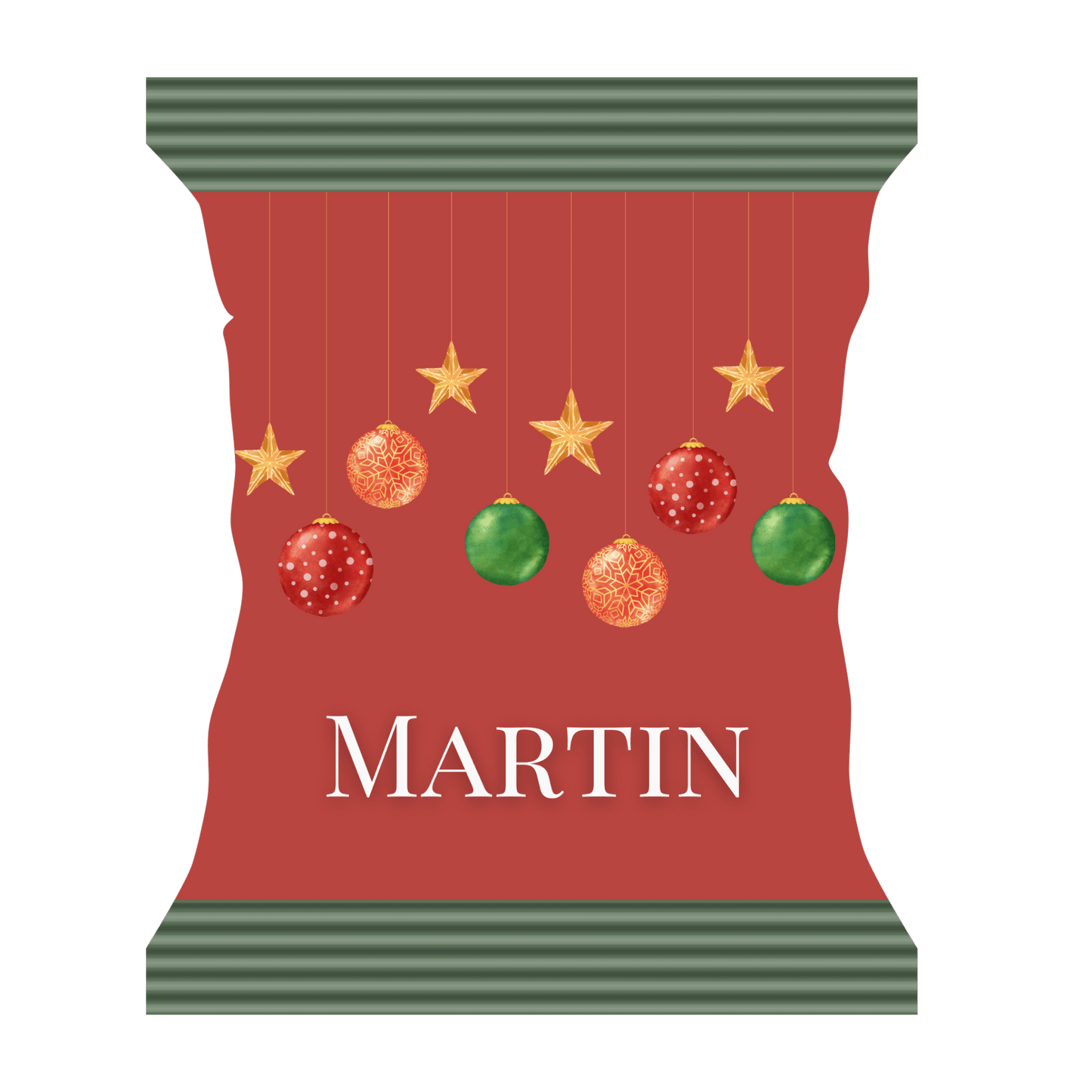 Snackpose med mange julekugler - buvino - unik festpynt