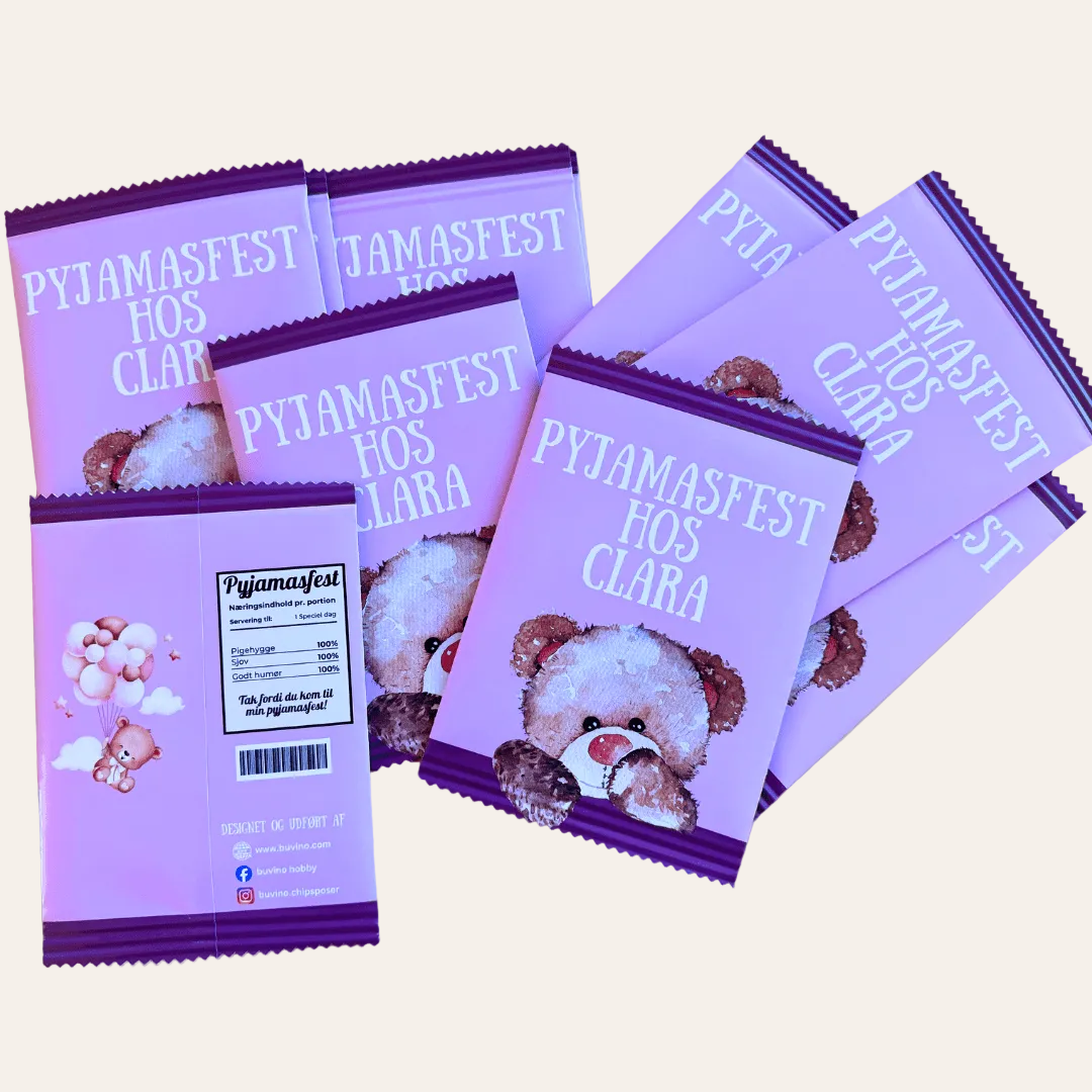 Unikke snackposer/ chipsposer med dit design - buvino - unik festpynt