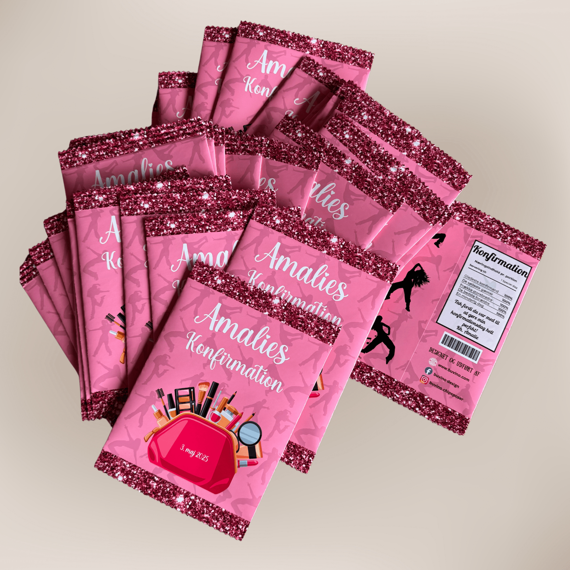 Unikke snackposer/ chipsposer med dit design - buvino - unik festpynt