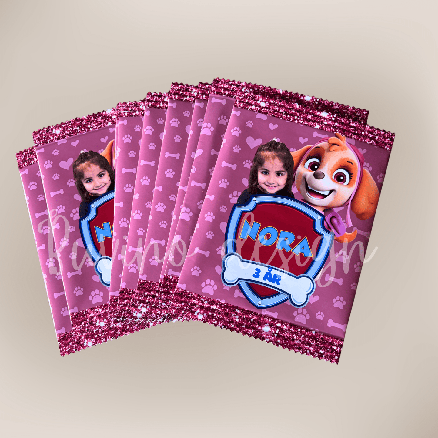 Unikke snackposer/ chipsposer med dit design - buvino - unik festpynt
