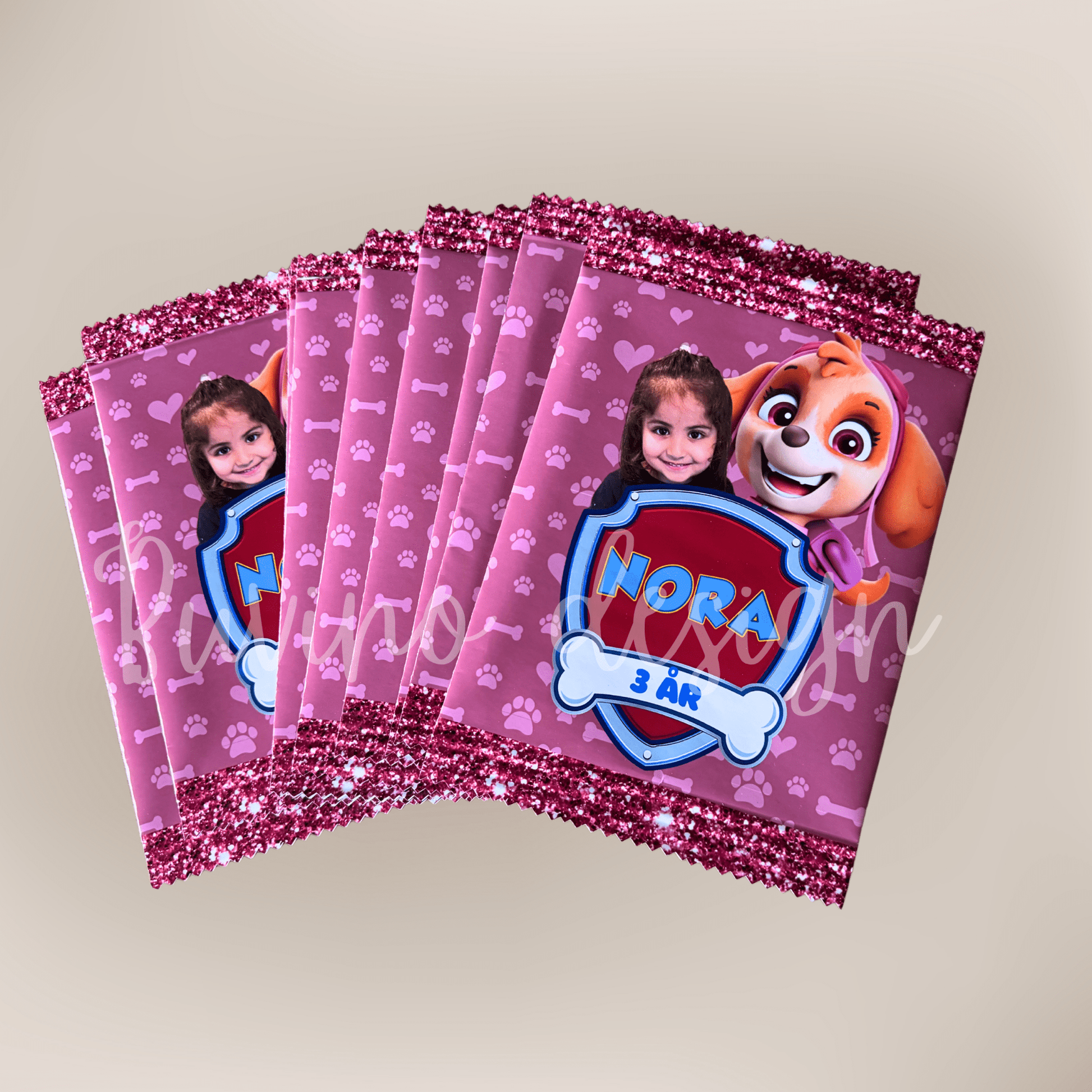 Unikke snackposer/ chipsposer med dit design - buvino - unik festpynt