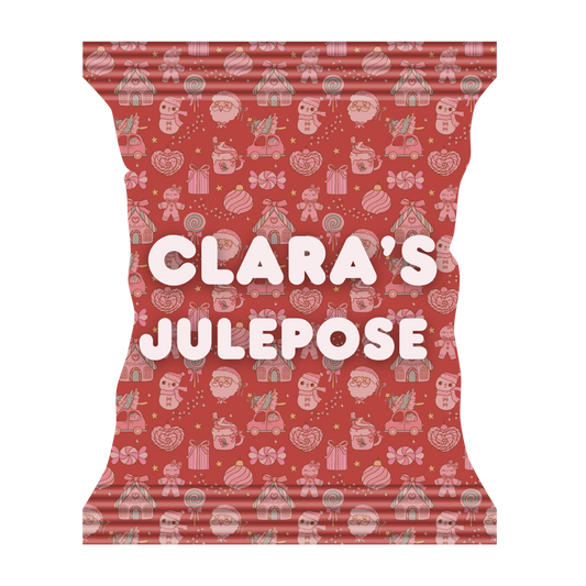 Snackpose med sød jule design (rød)