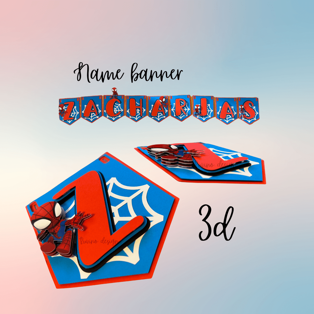 3D navn banner - buvino - unik festpynt