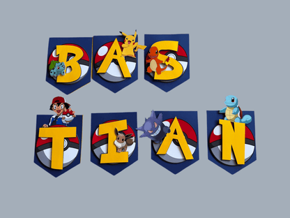 3D navn banner - buvino - unik festpynt