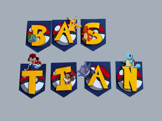 3D navn banner - buvino - unik festpynt