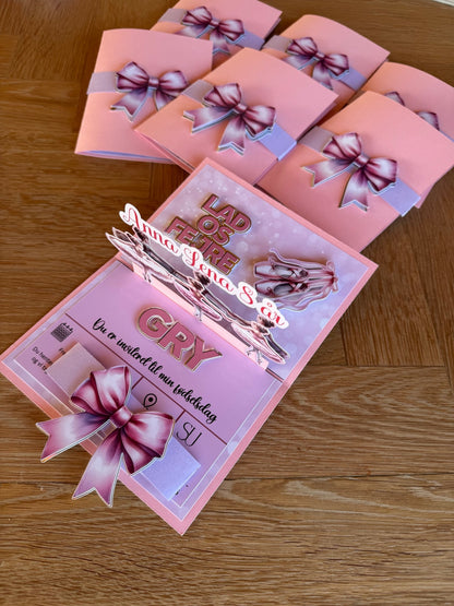 3D pop up invitation - buvino - unik festpynt