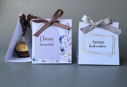 Personlig kuvertæske – elegant bordgave til dine gæster