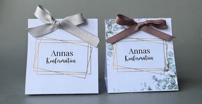 Personlig kuvertæske – elegant bordgave til dine gæster