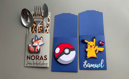 Bestik - og servietholder – med dit design - buvino - unik festpynt