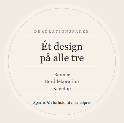 Dekorationspakke med personligt design - buvino - unik festpynt