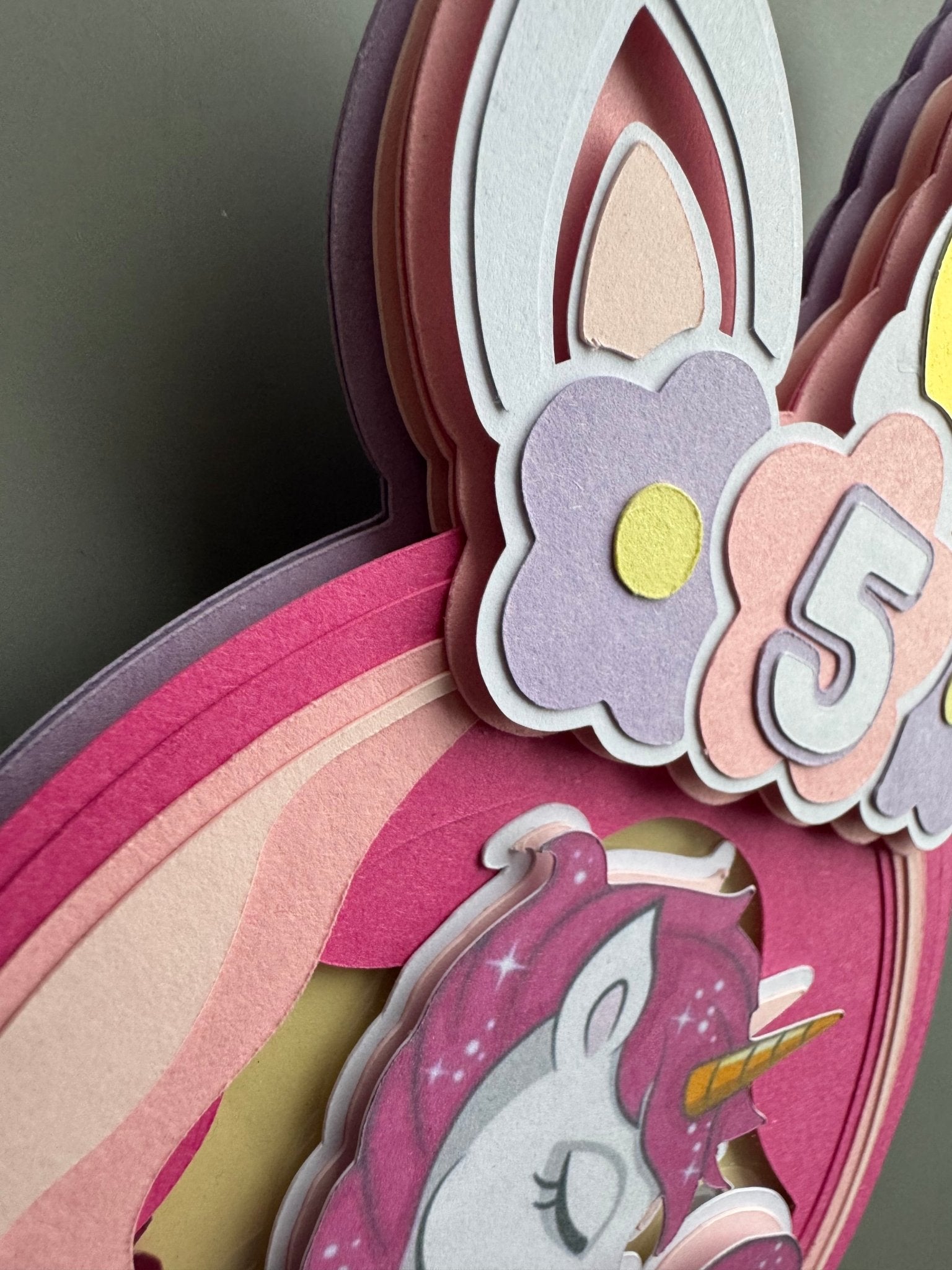 Enhjørning cake topper - buvino - unik festpynt