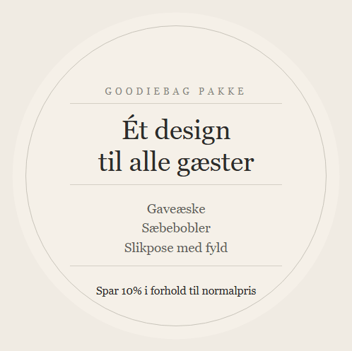 Goodiebag pakken med personligt design - buvino - unik festpynt