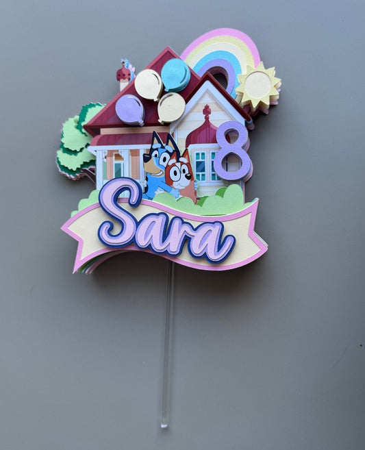 Kagetop med dit design - buvino - unik festpynt
bluey tema