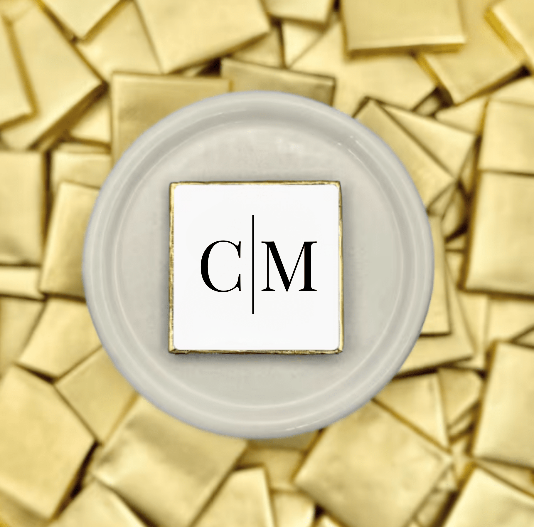 Personlig firkantet chokolade med dit design - buvino - unik festpynt