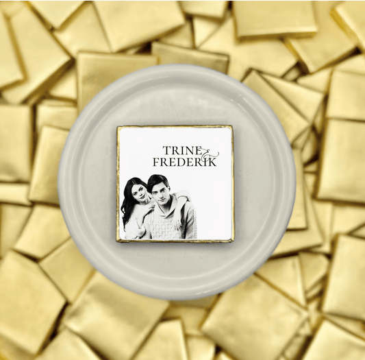 Personlig firkantet chokolade med dit design - buvino - unik festpynt