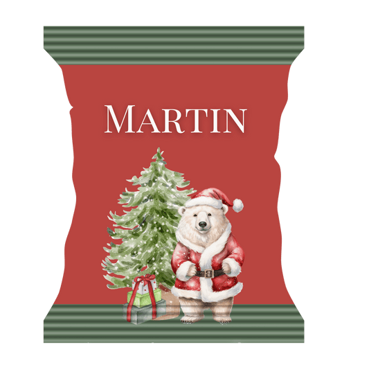 Snackpose med jule isbjørn - buvino - unik festpynt