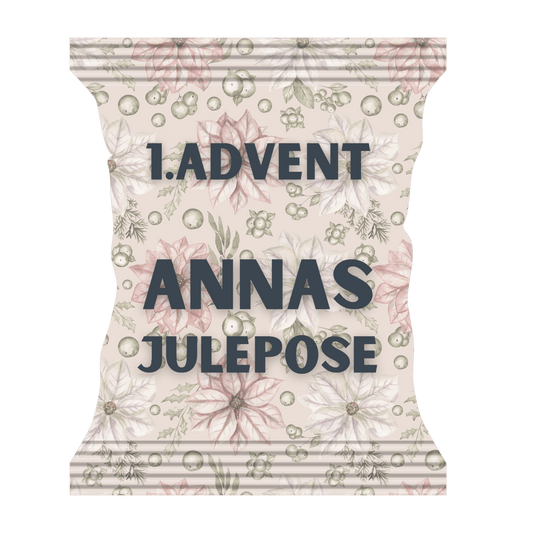 Snackpose med julerose - buvino - unik festpynt