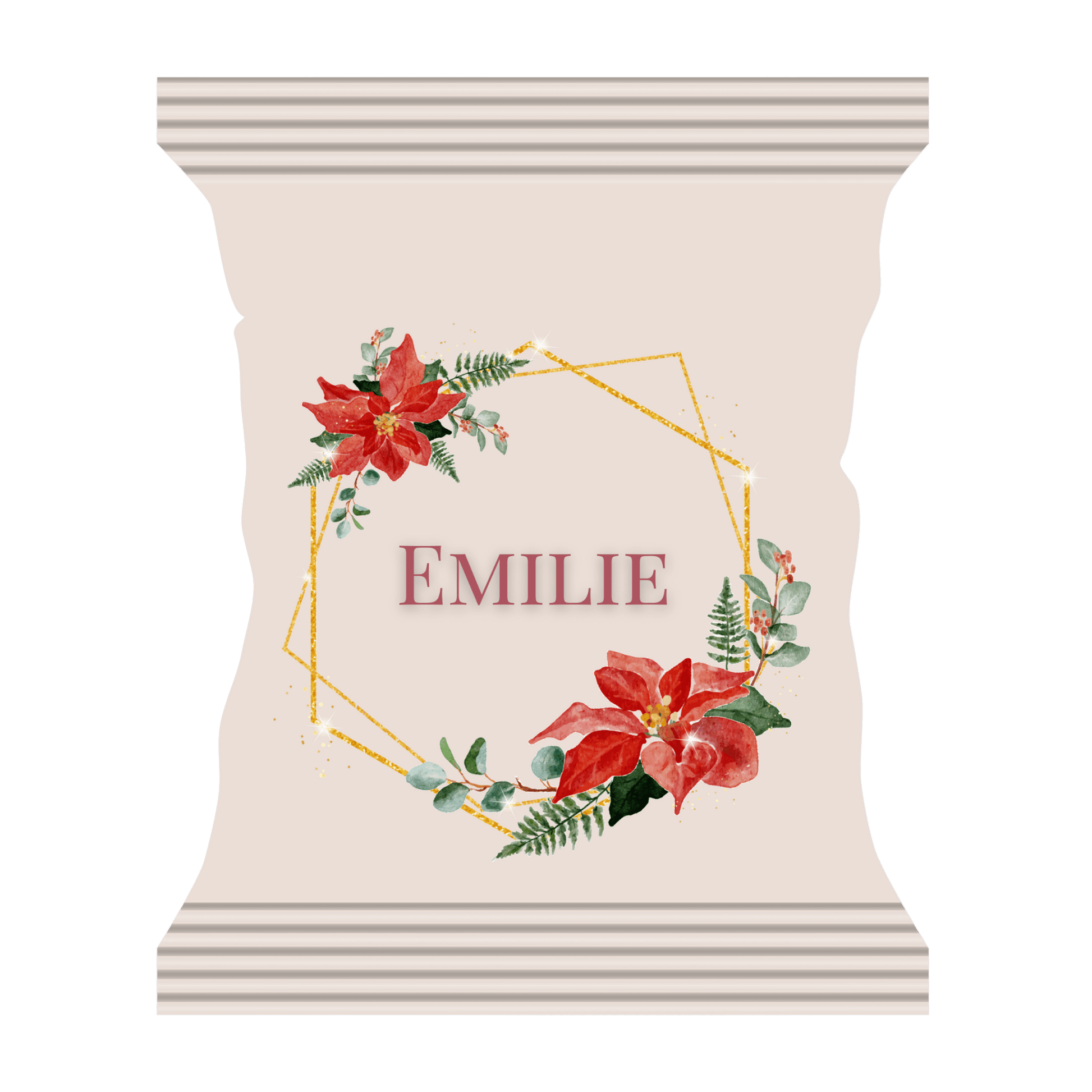 Snackpose med julerose ramme - buvino - unik festpynt