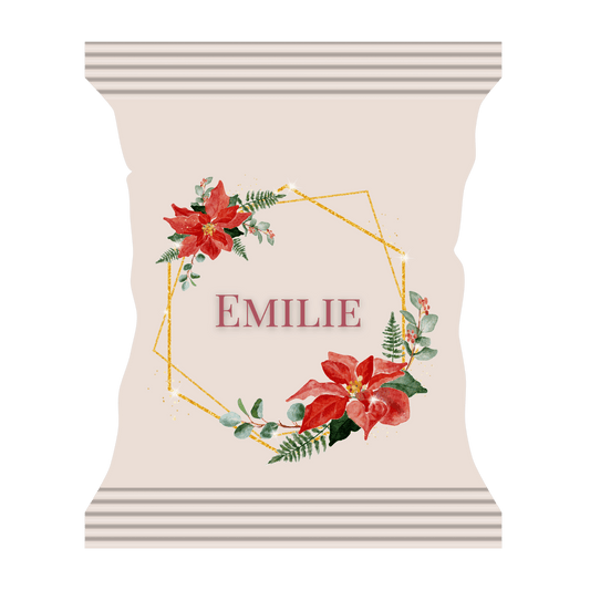 Snackpose med julerose ramme - buvino - unik festpynt