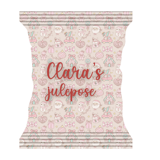 Snackpose med sød jule design (beige) - buvino - unik festpynt