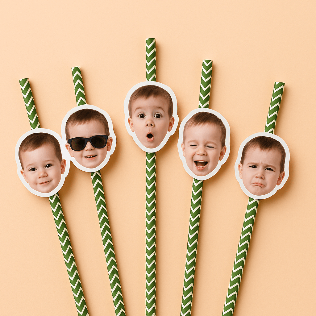 Sugerør med dit design - buvino - unik festpynt