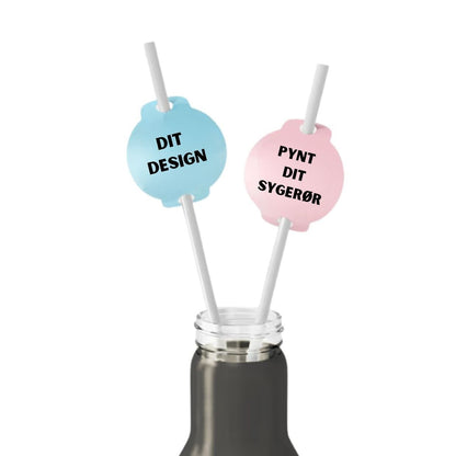Sugerør med dit design - buvino - unik festpynt