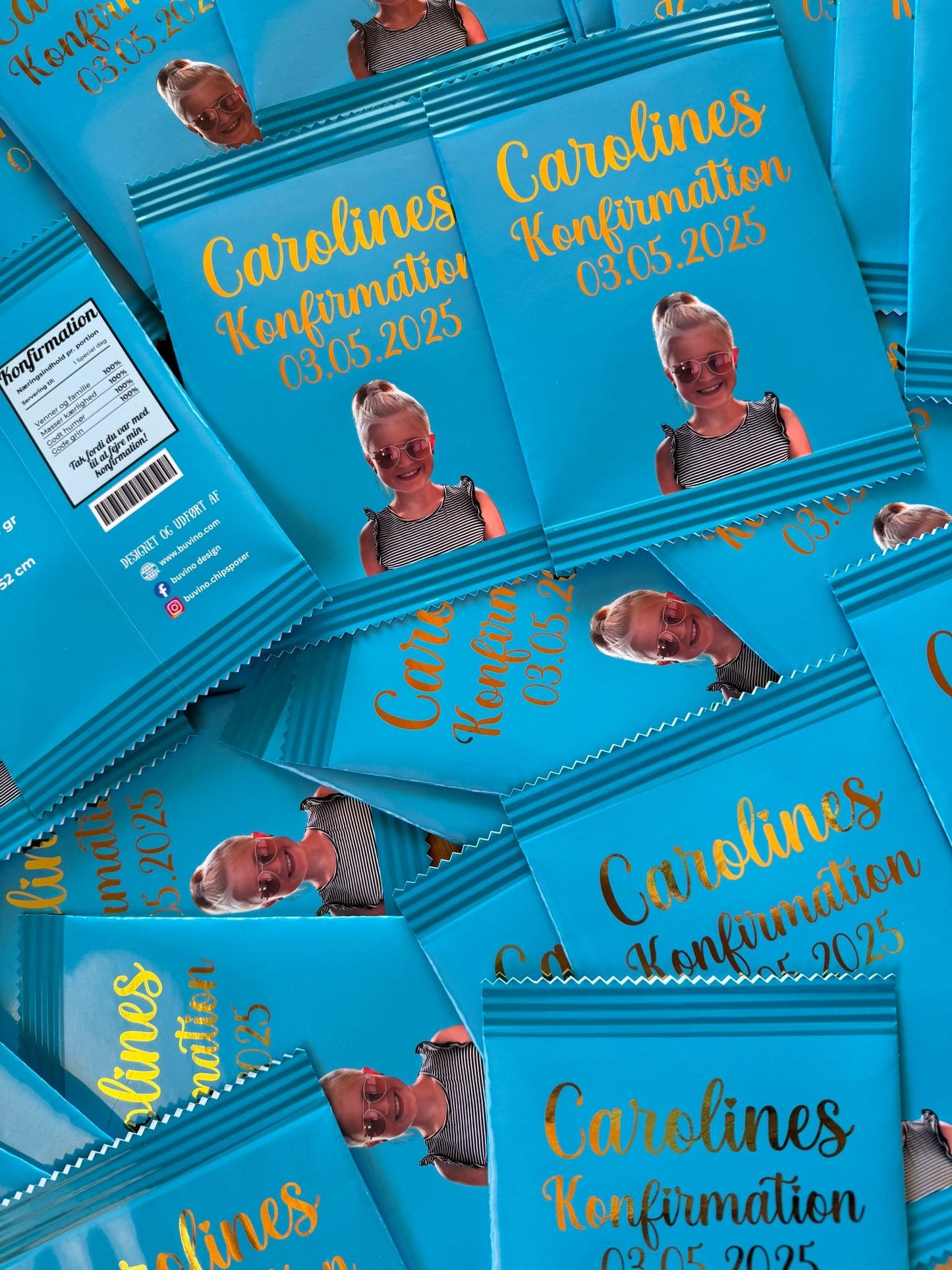 Unikke snackposer/ chipsposer med dit design - buvino - unik festpynt