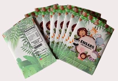 Unikke snackposer/ chipsposer med safari dyr - buvino - unik festpynt